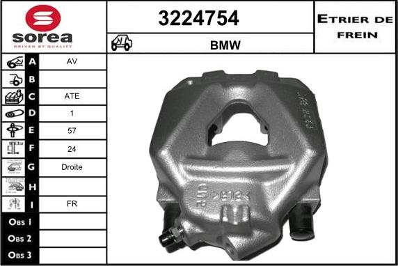 Sera 3224754 - Гальмівний супорт autozip.com.ua