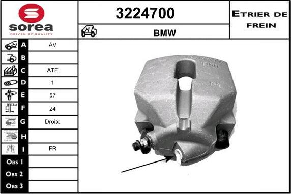 Sera 3224700 - Гальмівний супорт autozip.com.ua