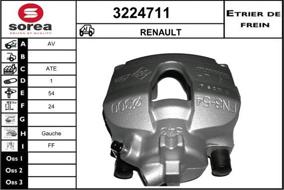 Sera 3224711 - Гальмівний супорт autozip.com.ua