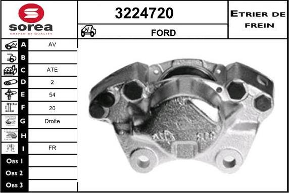 Sera 3224720 - Гальмівний супорт autozip.com.ua