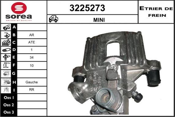 Sera 3225273 - Гальмівний супорт autozip.com.ua