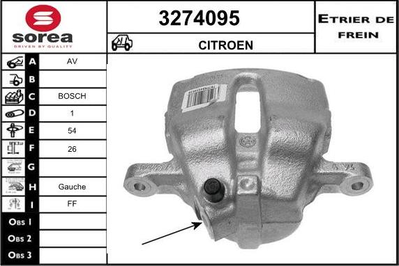 Sera 3274095 - Гальмівний супорт autozip.com.ua