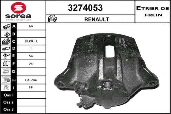 Sera 3274053 - Гальмівний супорт autozip.com.ua