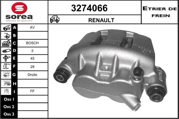 Sera 3274066 - Гальмівний супорт autozip.com.ua