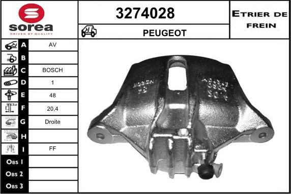 Sera 3274028 - Гальмівний супорт autozip.com.ua