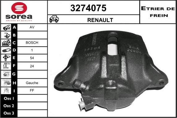 Sera 3274075 - Гальмівний супорт autozip.com.ua