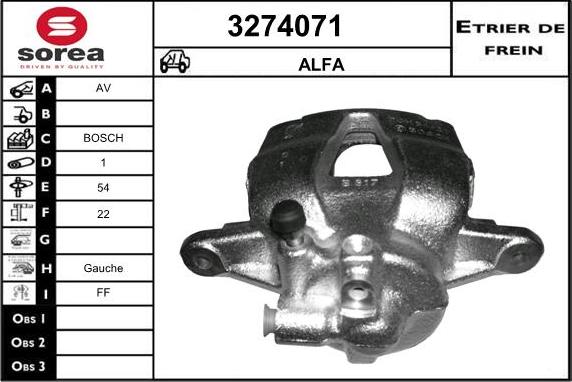 Sera 3274071 - Гальмівний супорт autozip.com.ua