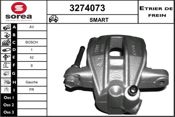 Sera 3274073 - Гальмівний супорт autozip.com.ua