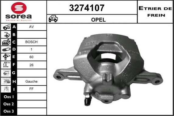 Sera 3274107 - Гальмівний супорт autozip.com.ua