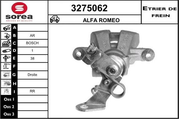 Sera 3275062 - Гальмівний супорт autozip.com.ua