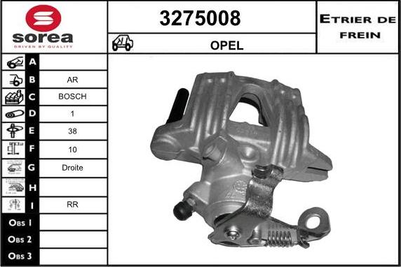 Sera 3275008 - Гальмівний супорт autozip.com.ua