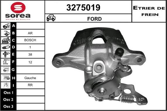 Sera 3275019 - Гальмівний супорт autozip.com.ua