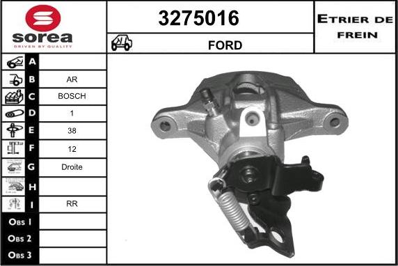 Sera 3275016 - Гальмівний супорт autozip.com.ua