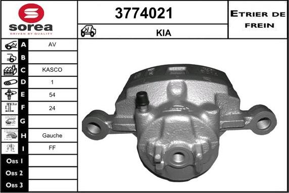 Sera 3774021 - Гальмівний супорт autozip.com.ua