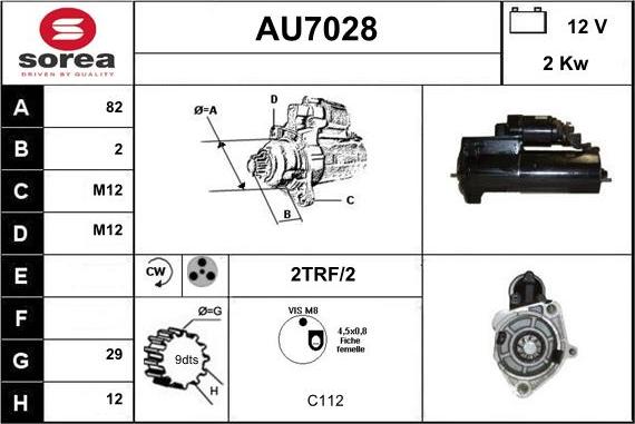 Sera AU7028 - Стартер autozip.com.ua