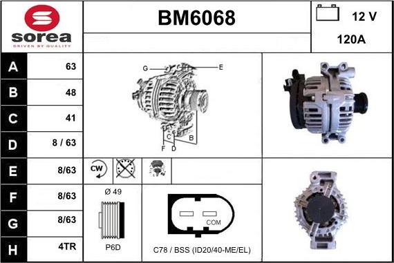 Sera BM6068 - Генератор autozip.com.ua