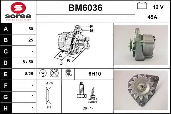 Sera BM6036 - Генератор autozip.com.ua