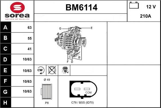 Sera BM6114 - Генератор autozip.com.ua