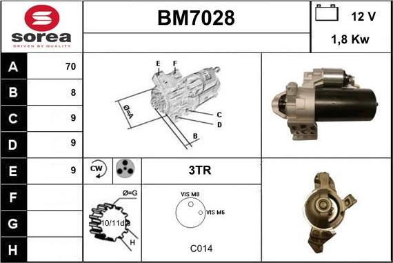 Sera BM7028 - Стартер autozip.com.ua