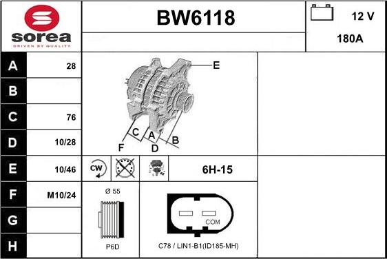 Sera BW6118 - Генератор autozip.com.ua