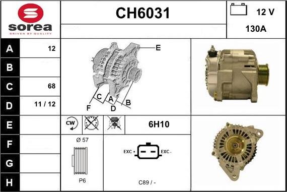 Sera CH6031 - Генератор autozip.com.ua