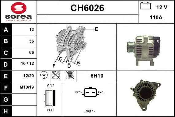 Sera CH6026 - Генератор autozip.com.ua