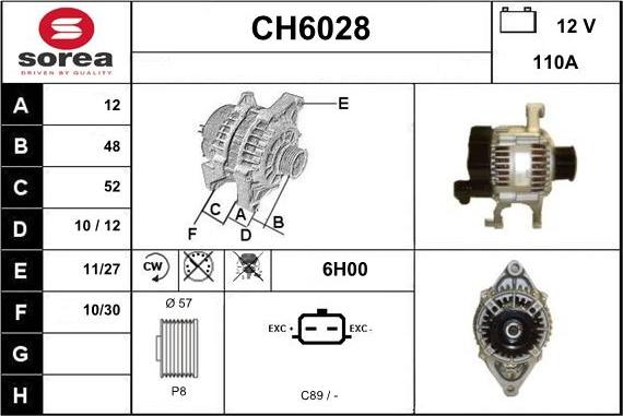 Sera CH6028 - Генератор autozip.com.ua