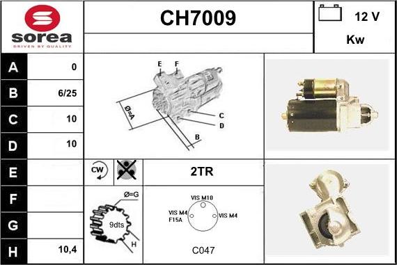 Sera CH7009 - Стартер autozip.com.ua