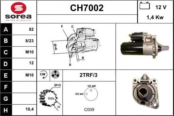 Sera CH7002 - Стартер autozip.com.ua