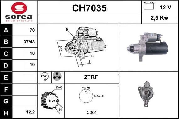 Sera CH7035 - Стартер autozip.com.ua