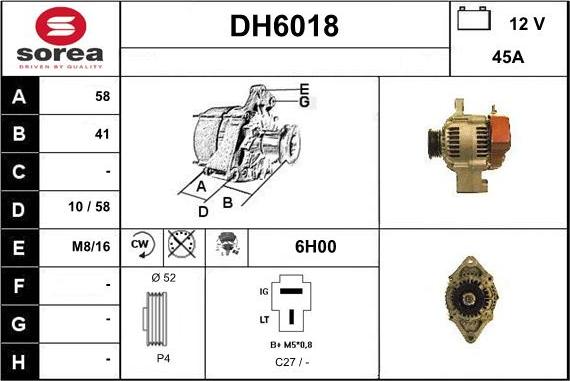 Sera DH6018 - Генератор autozip.com.ua