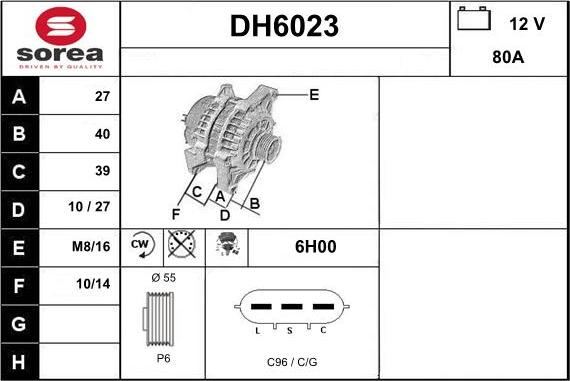 Sera DH6023 - Генератор autozip.com.ua