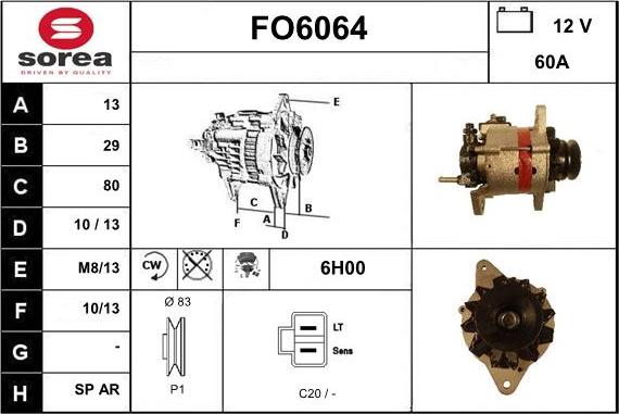 Sera FO6064 - Генератор autozip.com.ua