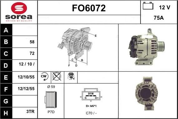 Sera FO6072 - Генератор autozip.com.ua