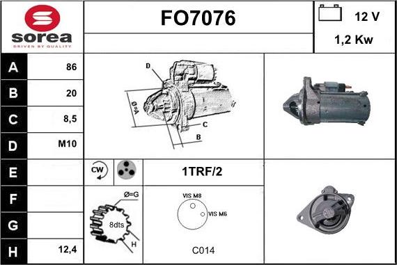 Sera FO7076 - Стартер autozip.com.ua