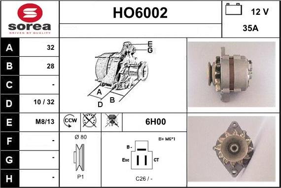 Sera HO6002 - Генератор autozip.com.ua