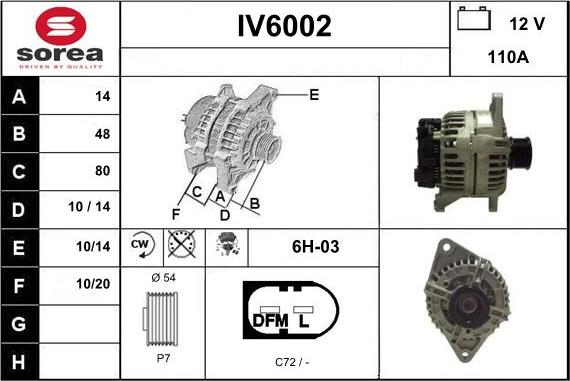 Sera IV6002 - Генератор autozip.com.ua