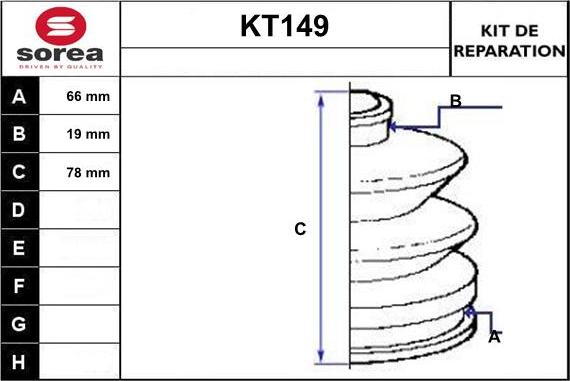 Sera KT149 - Пильник, приводний вал autozip.com.ua