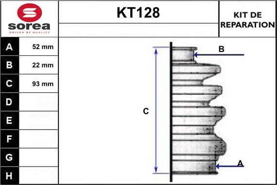 Sera KT128 - Пильник, приводний вал autozip.com.ua