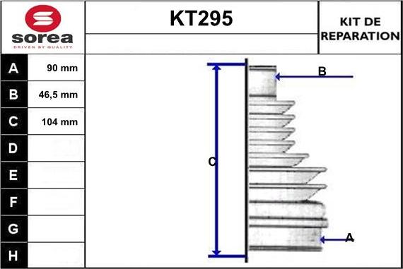 Sera KT295 - Пильник, приводний вал autozip.com.ua