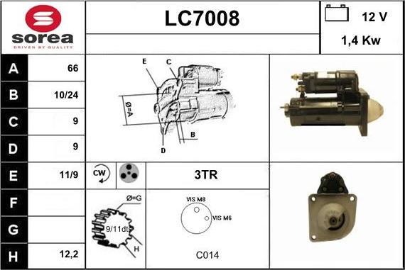 Sera LC7008 - Стартер autozip.com.ua