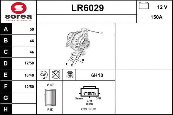 Sera LR6029 - Генератор autozip.com.ua