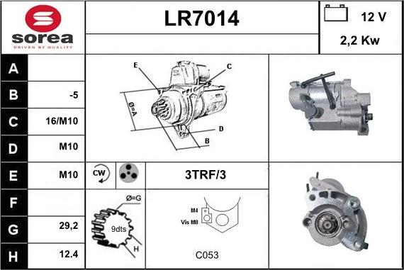 Sera LR7014 - Стартер autozip.com.ua