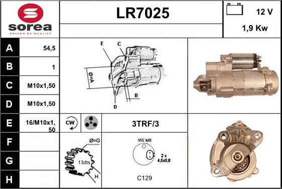 Sera LR7025 - Стартер autozip.com.ua