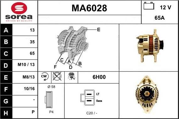 Sera MA6028 - Генератор autozip.com.ua