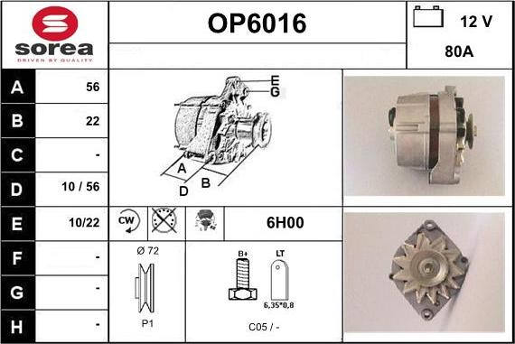 Sera OP6016 - Генератор autozip.com.ua