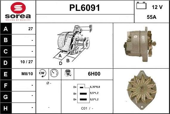 Sera PL6091 - Генератор autozip.com.ua