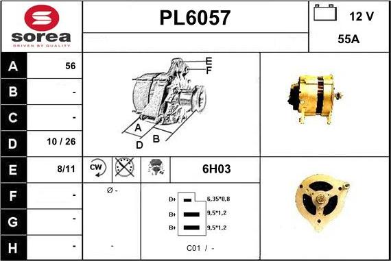 Sera PL6057 - Генератор autozip.com.ua