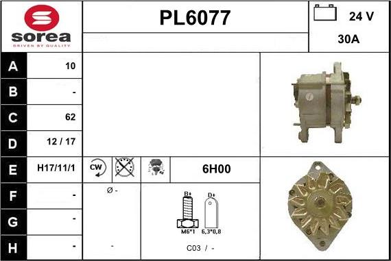 Sera PL6077 - Генератор autozip.com.ua