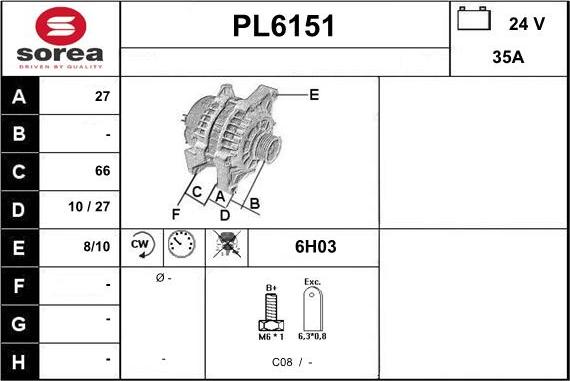 Sera PL6151 - Генератор autozip.com.ua